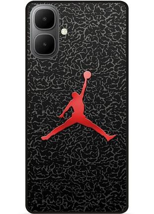 Чехол силиконовый бампер для infinix smart 10 с рисунком jordan джордан