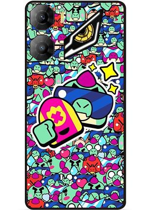 Силиконовый бампер чехол для zte nubia neo 3 5g стикеры бравл базз brawl