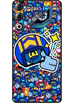 Силиконовый бампер чехол для zte nubia neo 3 gt 5g стикеры бравл стю brawl
