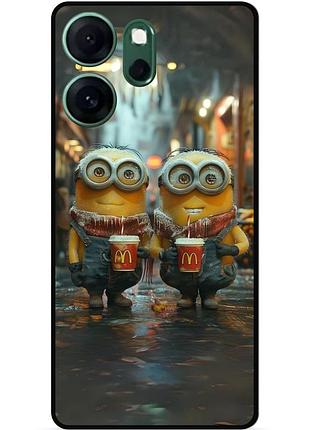 Силиконовый чехол бампер для oppo reno 14fs с картинкой миньоны minion