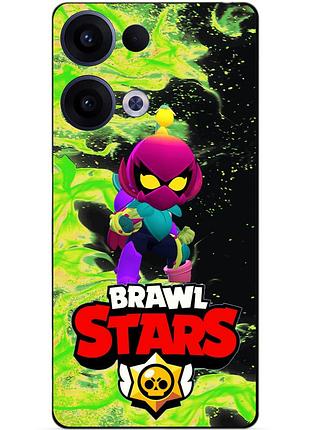 Чехол силиконовый бампер для oppo reno 13 с героем бравл лили brawl