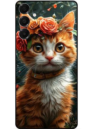 Силіконовий бампер чохол для samsung a37 з малюнком кошеня