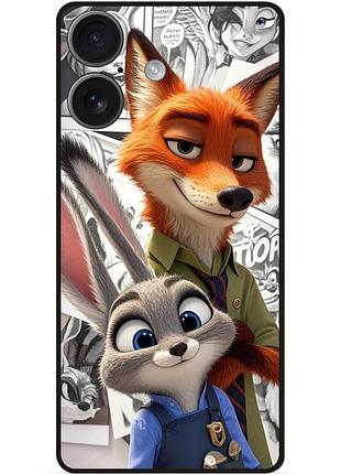 Силиконовый чехол бампер для huawei honor 400 с рисунком зверополис zootopia