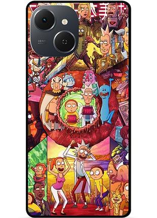 Силиконовый чехол бампер для tecno spark 40c с рисунком rick and morty рик и морти 2