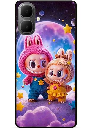 Бампер силиконовый чехол для infinix smart 10 с картинкой labubu лабубу