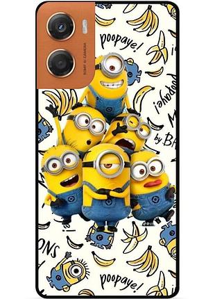 Силиконовый бампер чехол для motorola moto g06 с рисунком minion миньоны
