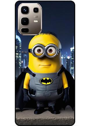 Чехол силиконовый бампер для infinix note 50 pro (x6855) с рисунком миньон бэтмен minion
