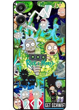 Силіконовий чохол бампер для samsung a07 з малюнком rick and morty рік і морті