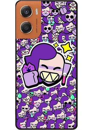 Силиконовый бампер чехол для motorola moto g06 стикеры бравл эмз brawl