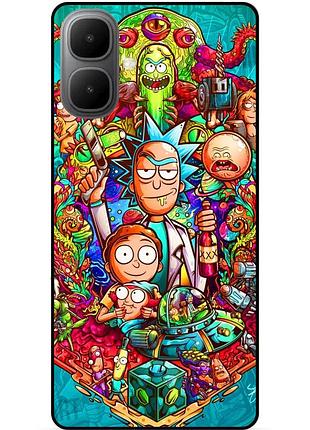 Силіконовий чохол бампер для infinix smart 10 з малюнком rick and morty рік і морті