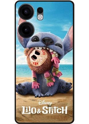 Силиконовый чехол бампер для oppo reno 13fs лило и стич stitch