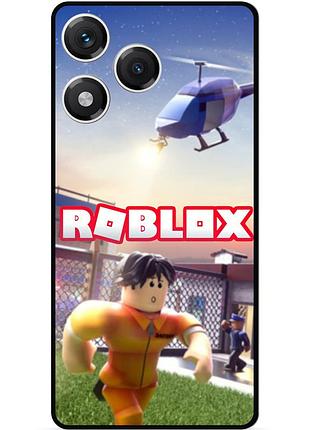 Силиконовый чехол бампер для huawei honor 400 lite с картинкой roblox роблокс