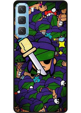 Силиконовый бампер чехол для infinix hot 60 pro plus (x6886) стикеры бравл кэндзи brawl