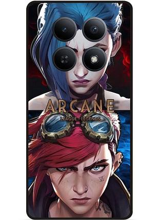 Силиконовый чехол бампер для xiaomi redmi note 15 pro 5g с картинкой аркейн arcane