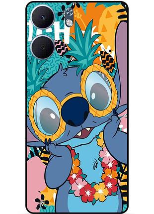Силиконовый бампер чехол для oppo a5x с рисунком стич stitch