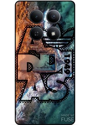 Чехол силиконовый бампер для xiaomi redmi note 15 5g с картинкой adidas адидас