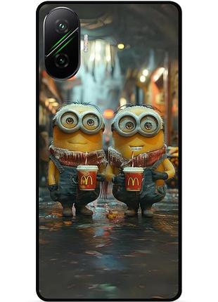 Силиконовый чехол бампер для xiaomi poco f7 с картинкой миньоны minion