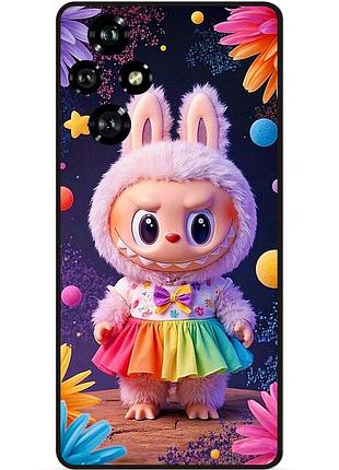 Силиконовый бампер чехол для huawei honor 200 с картинкой labubu лабубу