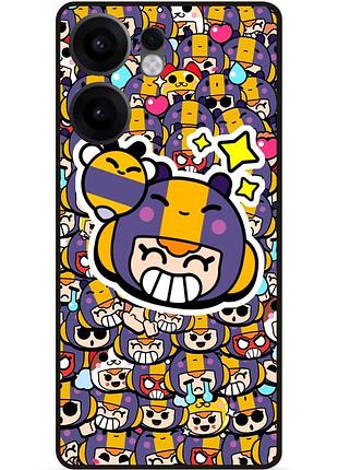 Силіконовий чохол бампер для oppo reno 13f стікери бравл беа brawl