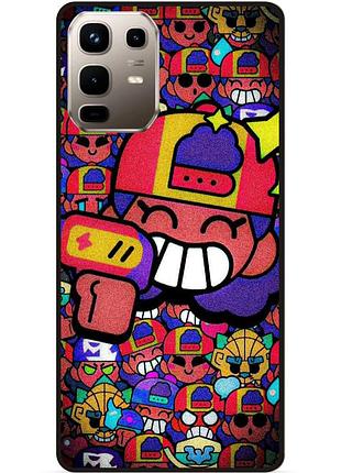 Силиконовый бампер чехол для infinix note 50 pro (x6855) стикеры бравл мэг brawl