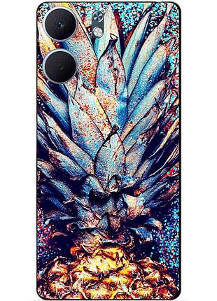 Силіконовий чохол бампер для oppo a5x з малюнком ананас