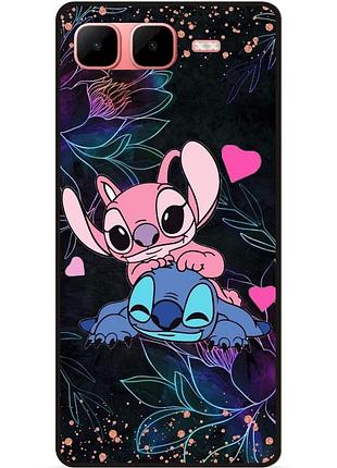 Силиконовый чехол бампер для infinix smart 10 plus с рисунком стич stitch