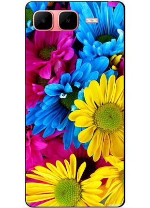 Силіконовий чохол бампер для infinix smart 10 plus з малюнком хризантеми квіти