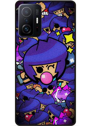 Силіконовий чохол бампер для xiaomi 11t pro стікери бравл биби brawl