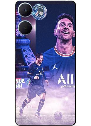 Чехол силиконовый бампер для oppo a5x с рисунком messi psg месси
