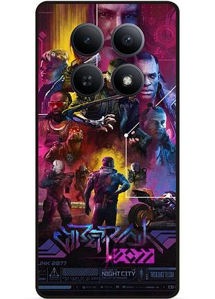 Силиконовый чехол для xiaomi redmi note 15 pro 5g с картинкой cyberpunk