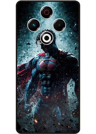 Силіконовий бампер чохол для tecno spark 30 (kl6) з малюнком супермен superman
