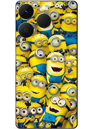 Силиконовый бампер чехол для realme 15t с рисунком миньоны minion