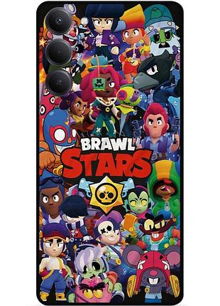 Силіконовий чохол бампер для oppo a5 4g з малюнком бравл силова ліга нокаут brawl леон ворон
