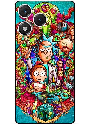 Чехол силиконовый бампер для huawei honor 400 lite с рисунком rick and morty рик и морти