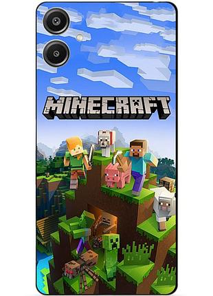 Силіконовий чохол бампер для samsung a07 з малюнком minecraft майнкрафт