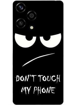 Чехол силиконовый бампер для huawei honor 200 lite с рисунком глаза dont touch my phone