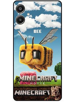 Чехол силиконовый бампер для samsung a07 игра майнкрафт minecraft