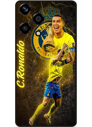 Силиконовый бампер чехол для huawei honor 200 lite с рисунком ronaldo аль наср роналдо