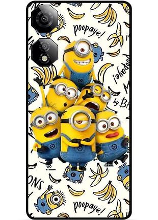 Силіконовий чохол бампер для zte nubia neo 2 5g з малюнком міньйони minion