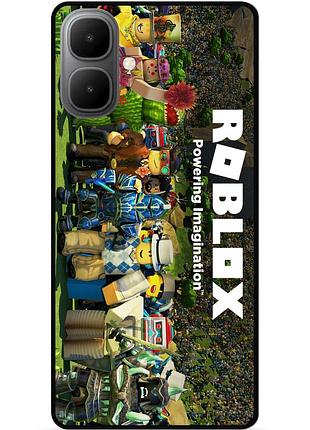 Силиконовый чехол бампер для infinix smart 10 с картинкой роблокс roblox