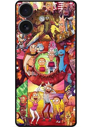 Силиконовый чехол бампер для tecno spark go 2 (km4) с картинкой rick and morty рик и морти