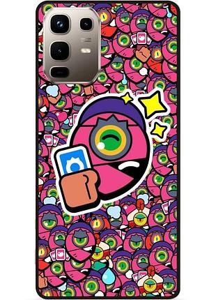 Силиконовый бампер чехол для infinix note 50 pro (x6855) стикеры бравл тара brawl