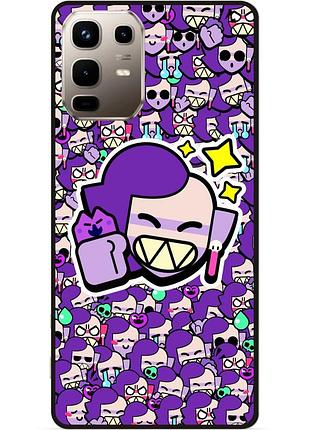 Силиконовый бампер чехол для infinix note 50 pro (x6855) стикеры бравл эмз brawl