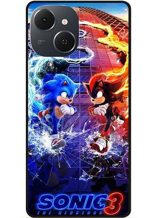 Силиконовый чехол бампер для tecno spark 40c с рисунком соник 9