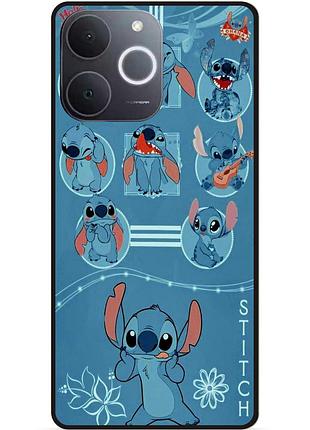 Силиконовый бампер чехол для realme note 70 с картинкой stitch стич