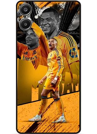 Силиконовый чехол бампер для samsung a07 с картинкой mbappe real мбаппе