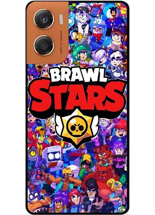 Силиконовый чехол для motorola moto g06 с картинкой бравл силовая лига нокаут brawl леон ворон
