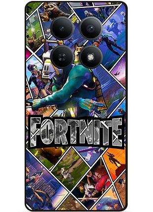 Силиконовый бампер чехол для xiaomi redmi note 15 5g с картинкой фортнайт fortnite