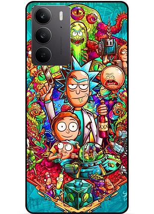 Чехол силиконовый бампер для realme c71 / c75 с рисунком rick and morty рик и морти