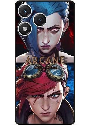 Силиконовый чехол бампер для huawei honor 400 lite с картинкой аркейн arcane
